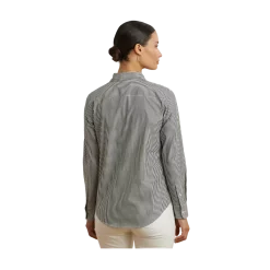 Hot Lauren Jaelko Button Front hirt - Black/White