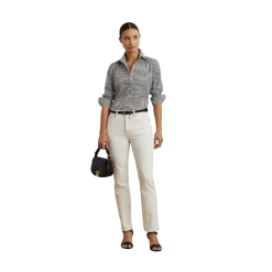 Hot Lauren Jaelko Button Front hirt - Black/White