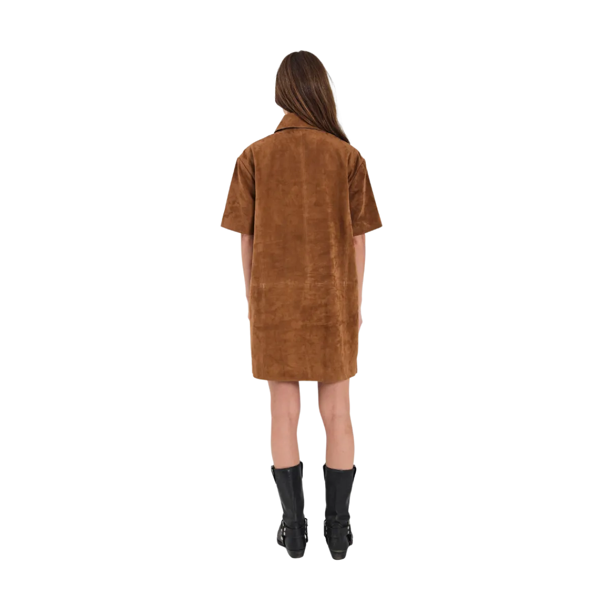 Outlet Norr Kamilla Suede Dress - COGNAC