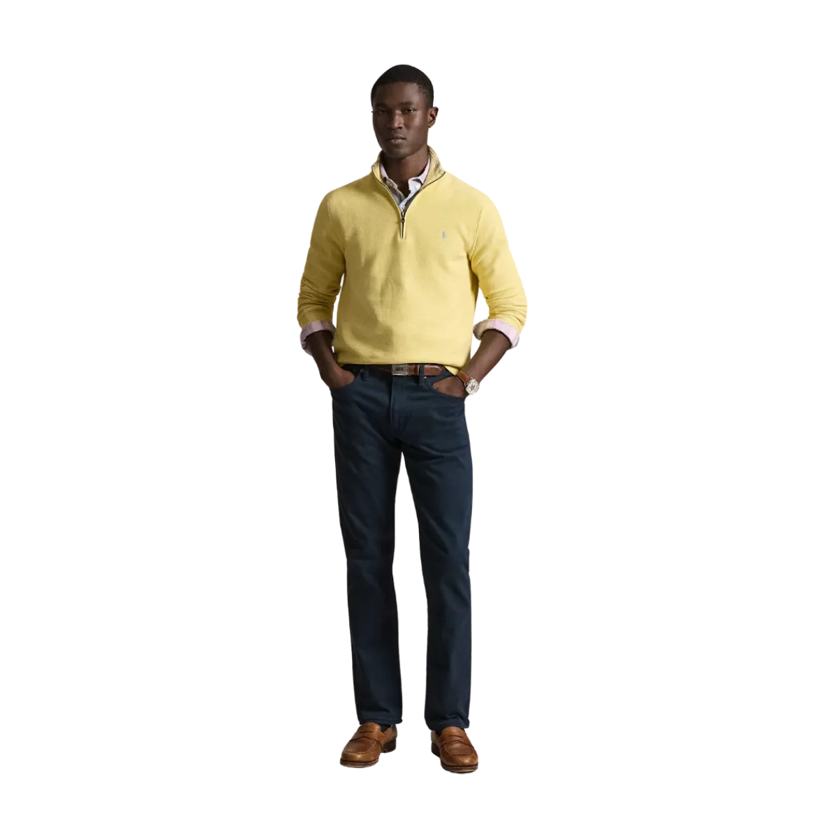 Hot Polo Ralph Lauren Knit Cotton Quarter-Zip weater - oft Yellow