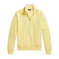 Hot Polo Ralph Lauren Knit Cotton Quarter-Zip weater - oft Yellow