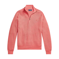 Online Polo Ralph Lauren Knit Cotton Quarter-Zip weater - Cherry Pink