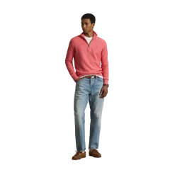 Online Polo Ralph Lauren Knit Cotton Quarter-Zip weater - Cherry Pink