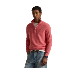 Online Polo Ralph Lauren Knit Cotton Quarter-Zip weater - Cherry Pink