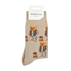 Outlet Baron Filou Knit Socks Filou CL - Sand Brown
