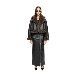 Online Stand Studios Kristy Jacket - Black/Dark Brown