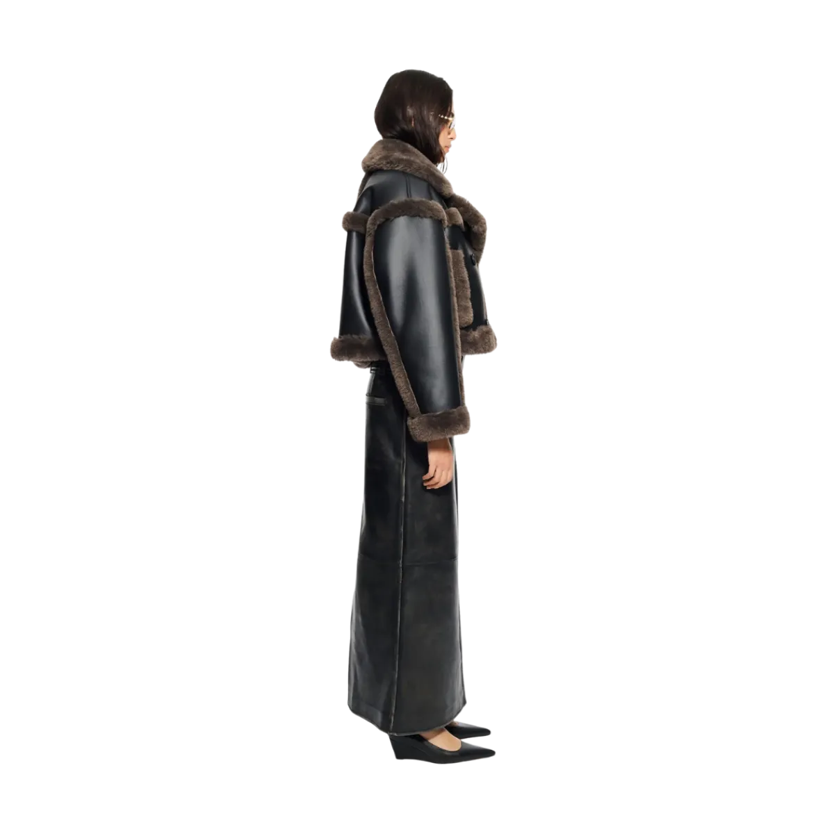 Online Stand Studios Kristy Jacket - Black/Dark Brown