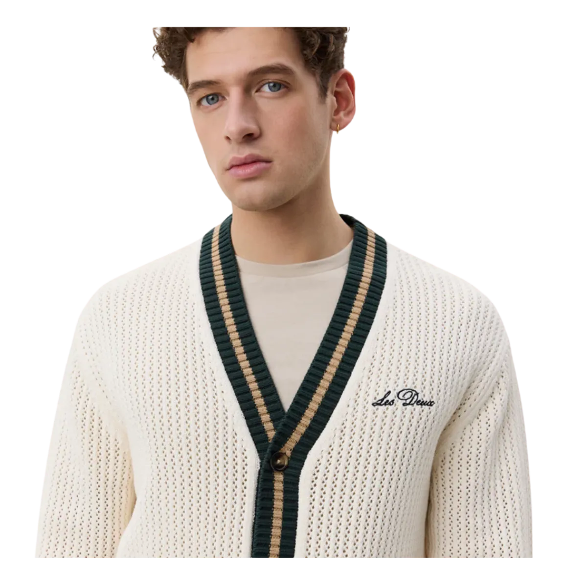 Sale Les Deux ace Knitted Cardigan - White
