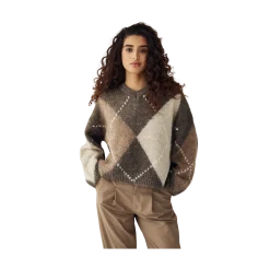 Hot Noella Lai Knit - Ash Brown Mix