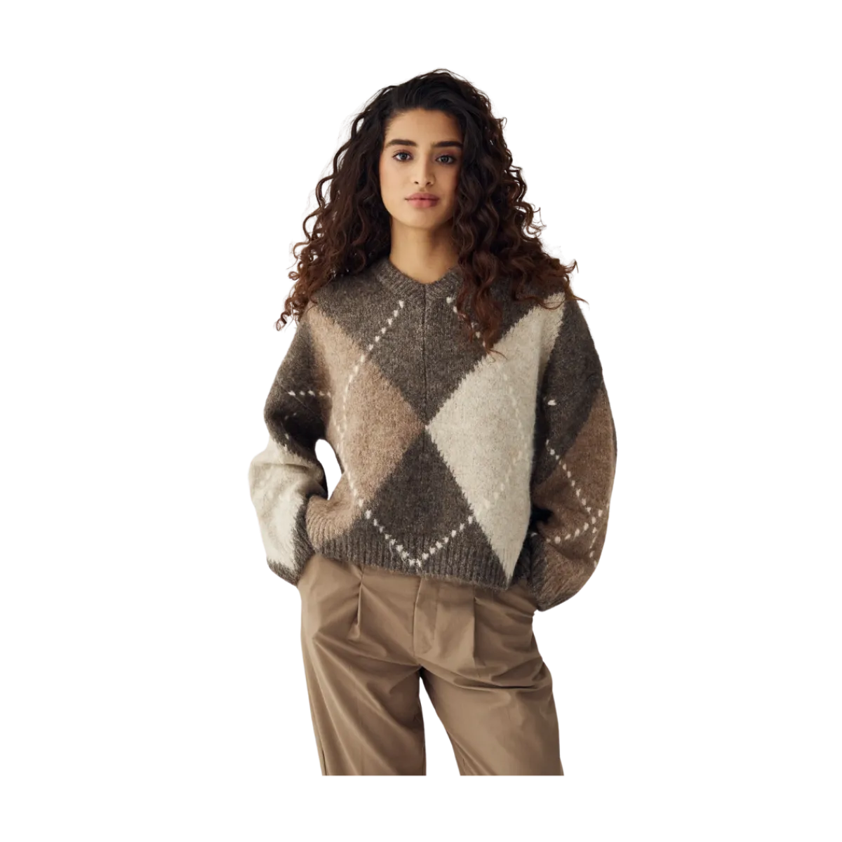 Hot Noella Lai Knit - Ash Brown Mix