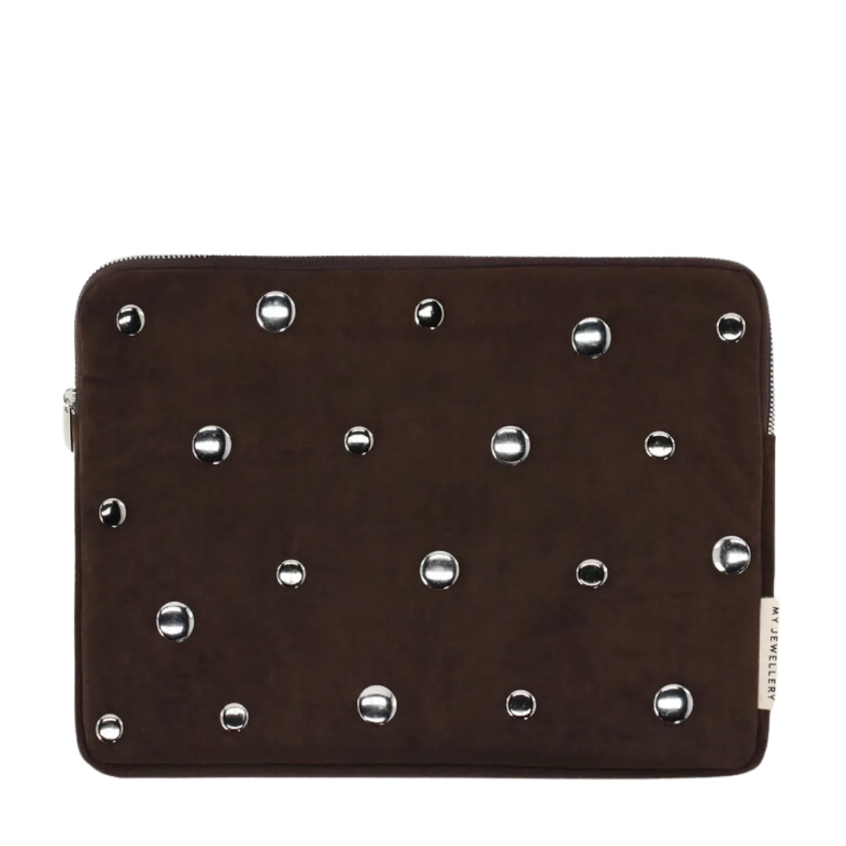 Online My Jewellery Laptop Sleeve Suede Studs Brown - Brown