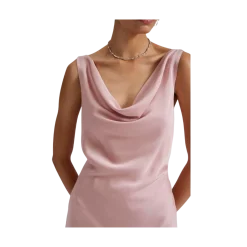 Clearance Malina Leah Cowl Neck axi Dress - Blush