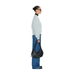 Discount Holzweiler Leni Cocoon Leather Bag - Black