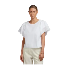 Outlet Stenströms Leona Blouse Wide Sleeve - White