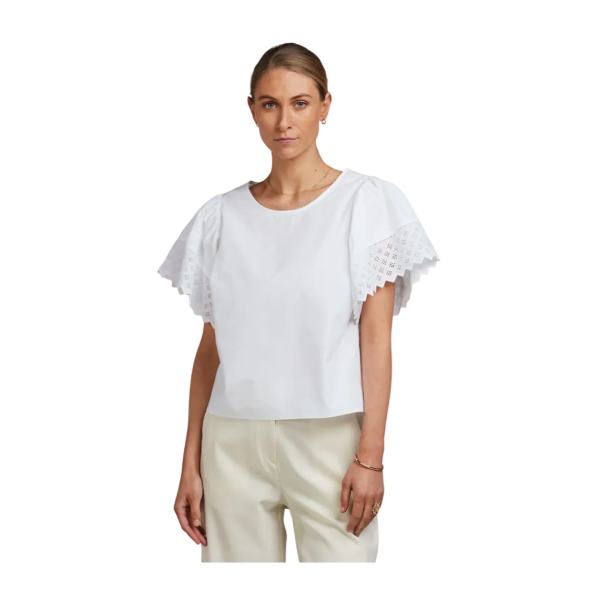 Outlet Stenströms Leona Blouse Wide Sleeve - White