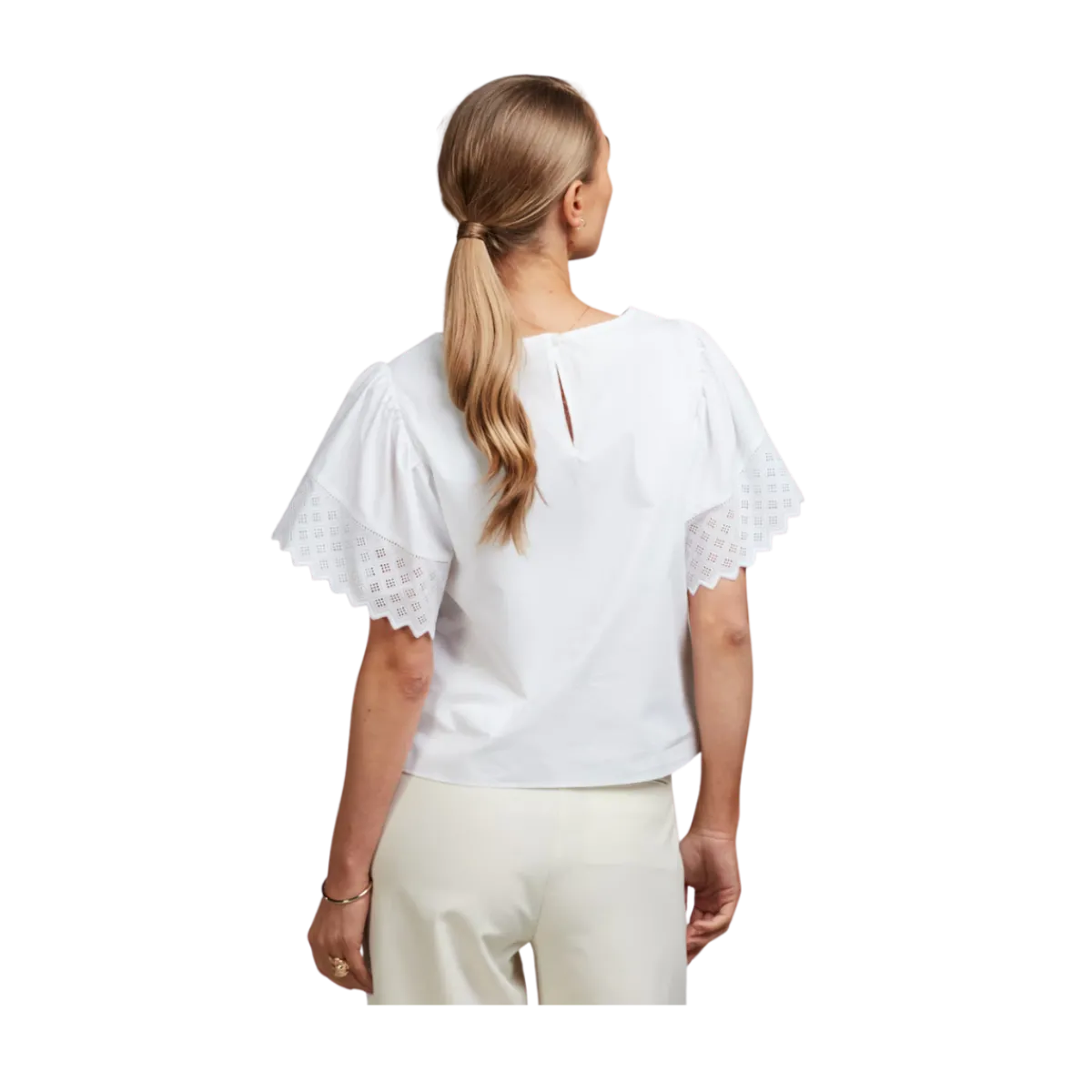 Outlet Stenströms Leona Blouse Wide Sleeve - White