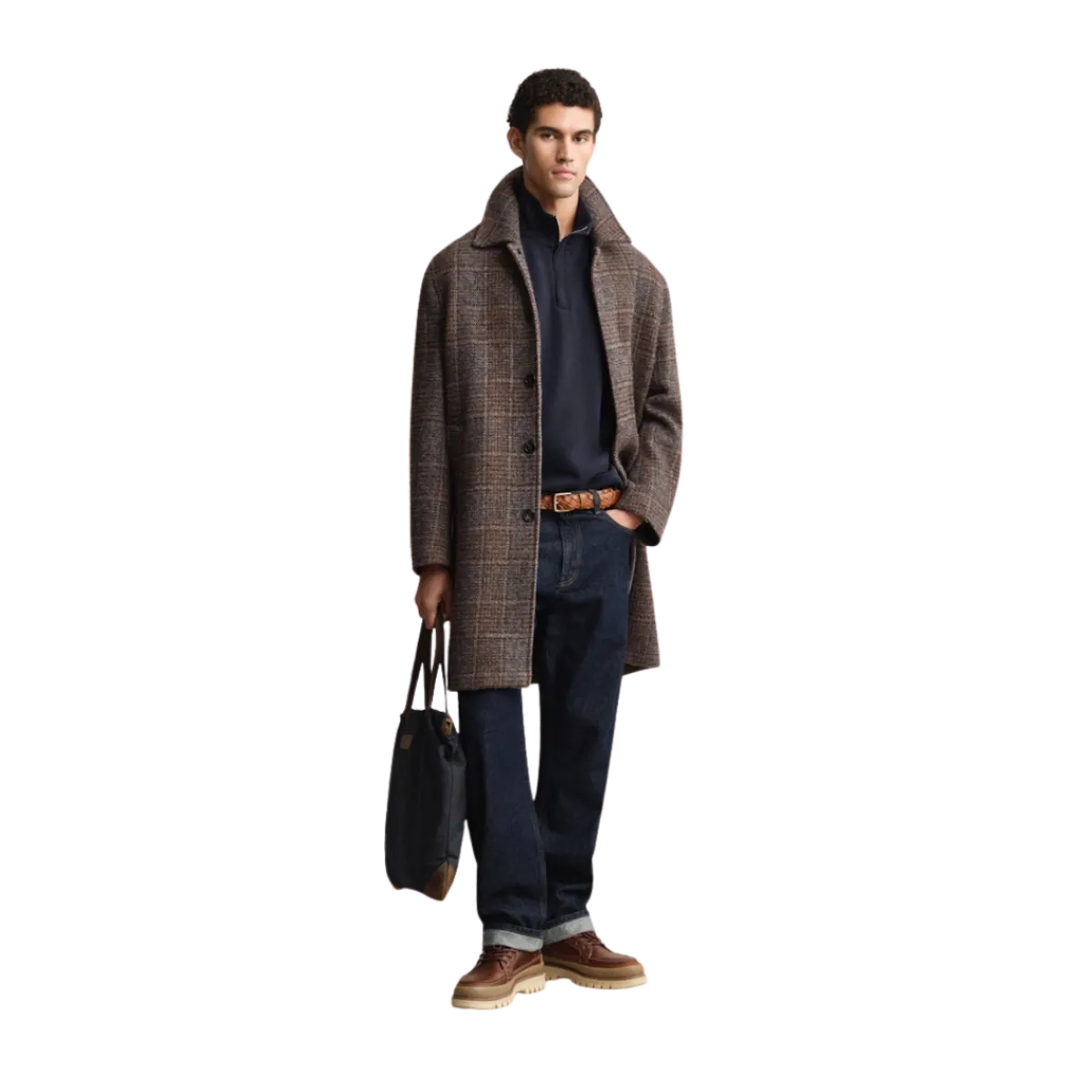 New Gant ight acker Haf Zip - Evening Bue
