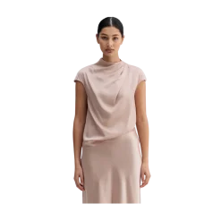 Clearance Ahlvar ia Sik Top - Dusty Pink