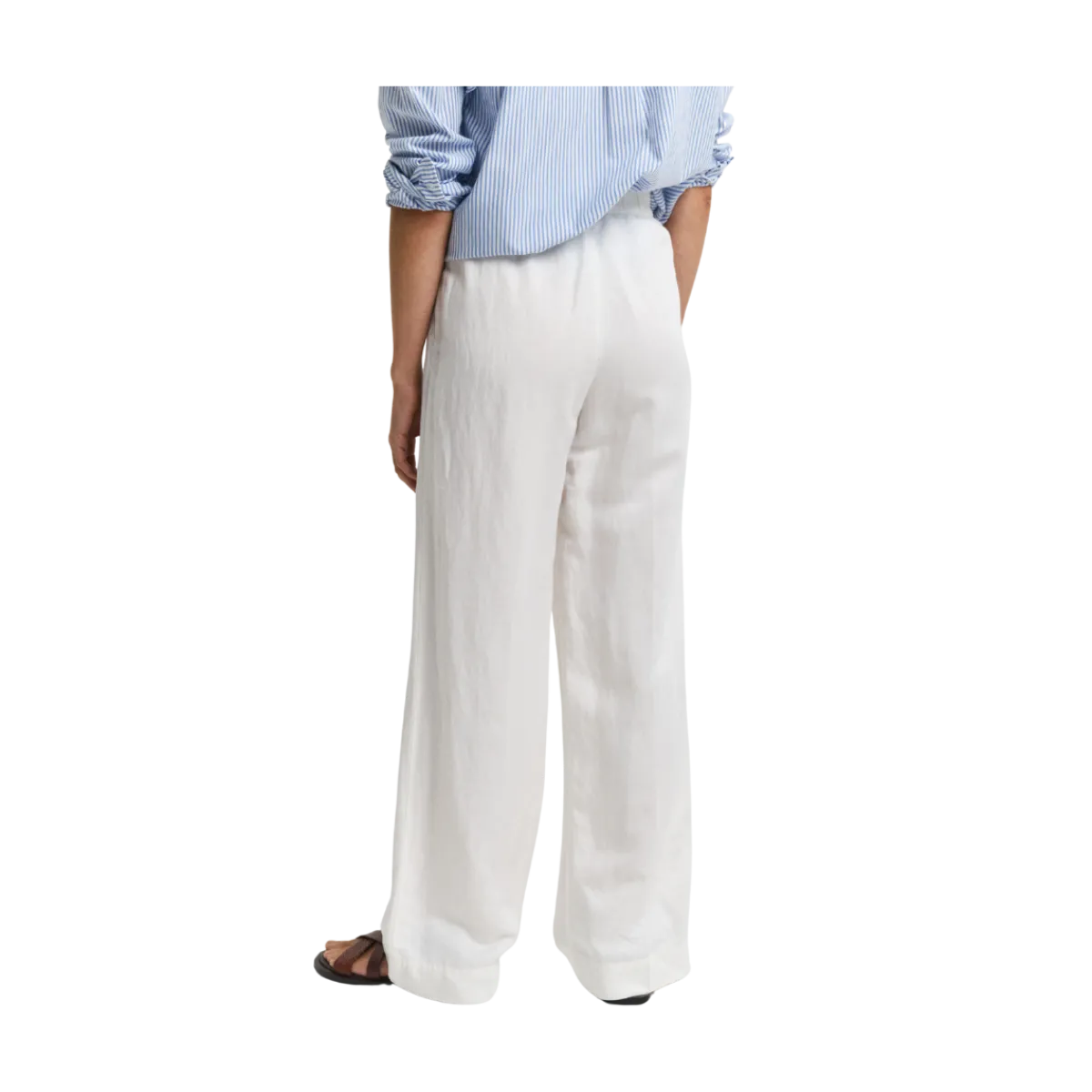 Best Gant Linen Blend Pull On Pants - Eggshell