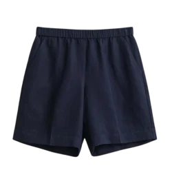 New Gant Linen Blend Pull On Shorts - 433 Evening Blue