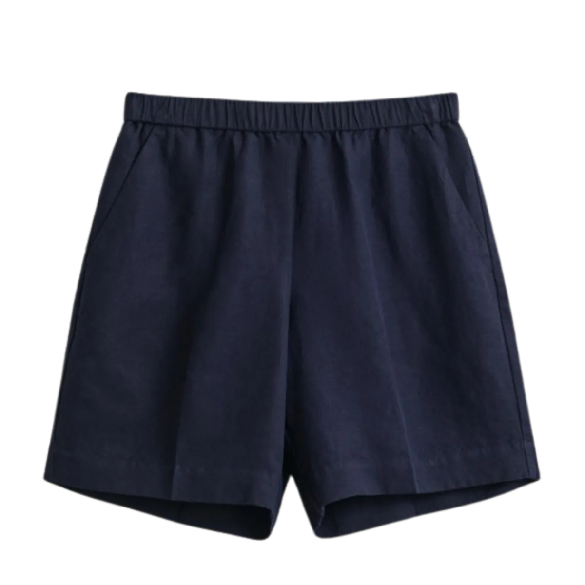 New Gant Linen Blend Pull On Shorts - 433 Evening Blue