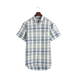 Hot Gant Linen adras SS Shirt - White