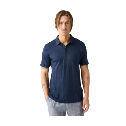 Outlet Knowledge Cotton Apparel Linen polo - Total Eclipe