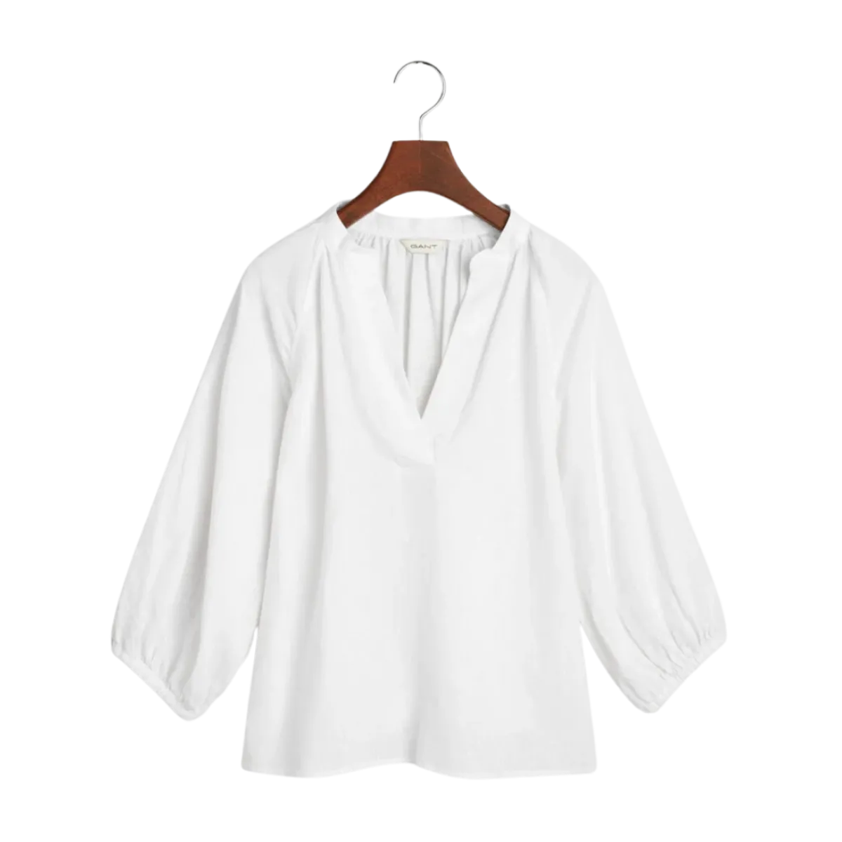 Discount Gant LINEN SS BLOUSE - White
