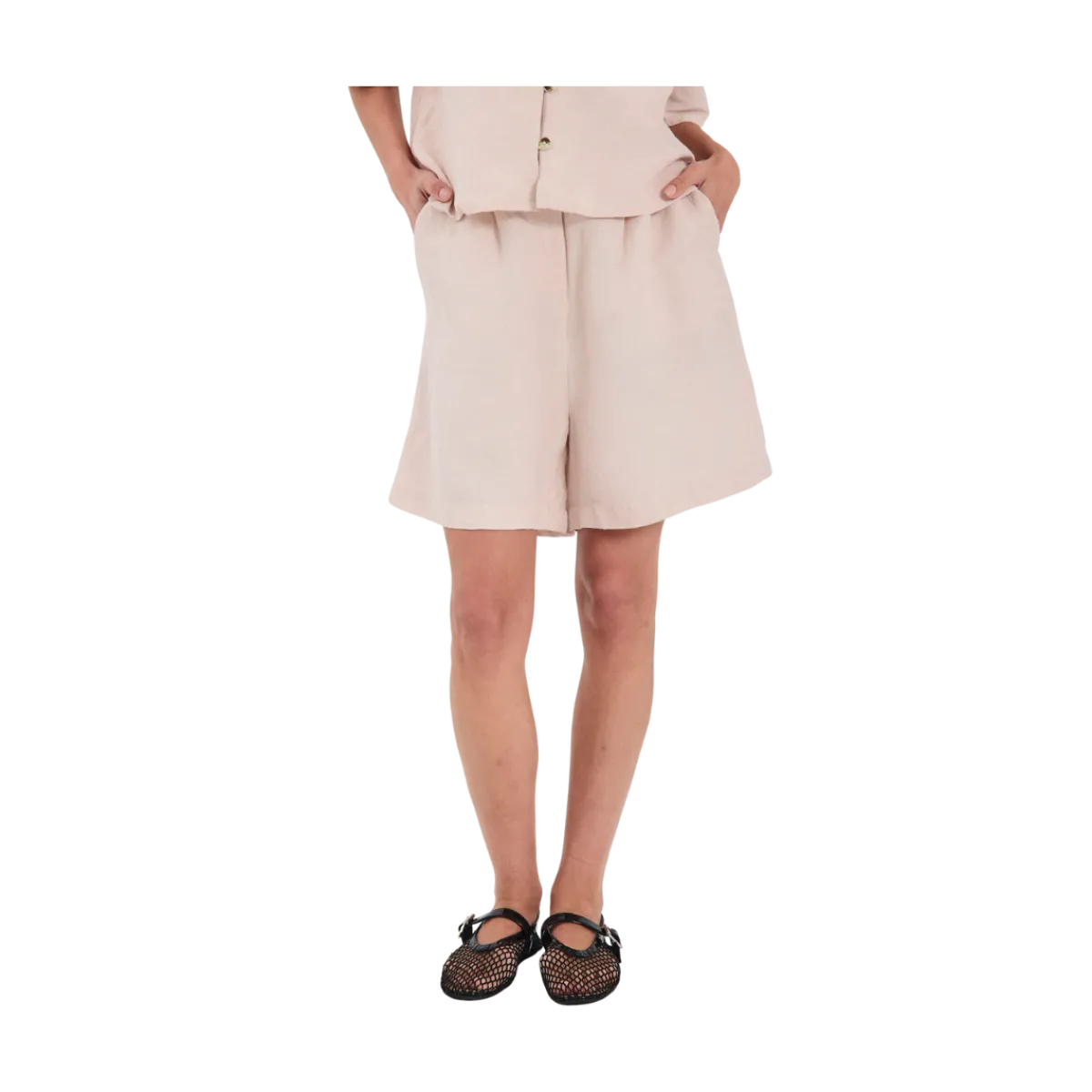 New Norr Lineo Shorts - Light rose