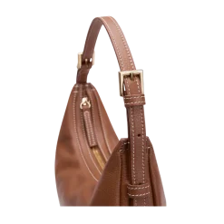 Online ATP Atelier Liveri Leather Small Hobo Bag - 1043 Brandy