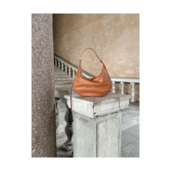Online ATP Atelier Liveri Leather Small Hobo Bag - 1043 Brandy