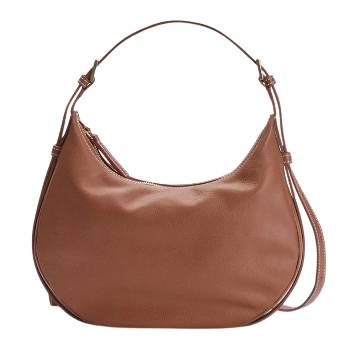 Online ATP Atelier Liveri Leather Small Hobo Bag - 1043 Brandy