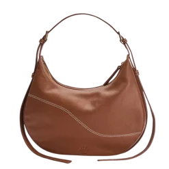Online ATP Atelier Liveri Leather Small Hobo Bag - 1043 Brandy