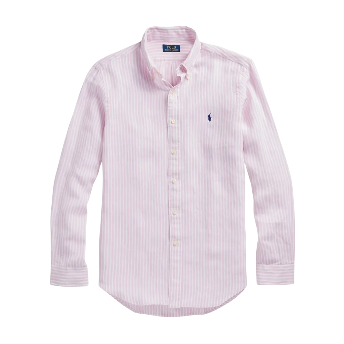 Online Polo Ralph Lauren ong Seeve inen Shirt - Pink/White