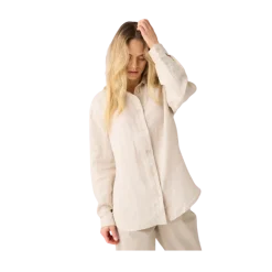 Outlet Knowledge Cotton Apparel ooe inen hirt - ight Feather Gray