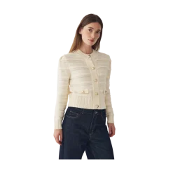 Hot Noella Maddion Knit Cardigan - Ivory