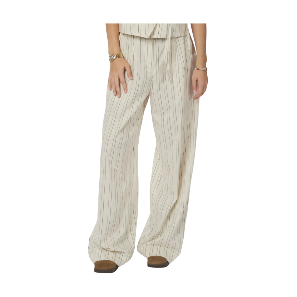 Best Neo Noir Malba Stripe Pants - Natural