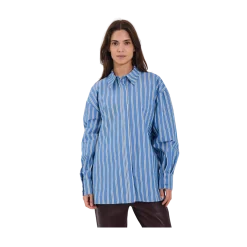 Sale Norr Maloa Shirt - Blue Stripe