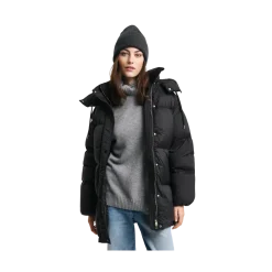 Discount Gant Mid Length Down Jacket - Black