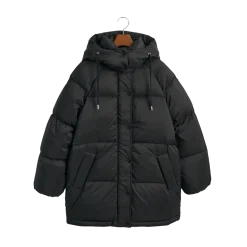 Discount Gant Mid Length Down Jacket - Black