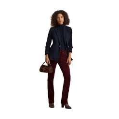 New Lauren Midrise 5 Pocket - Dark Garnet
