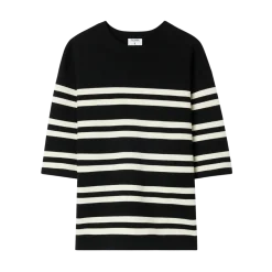 Clearance Filippa K ilano Knit T-hirt - 0323 Black/White