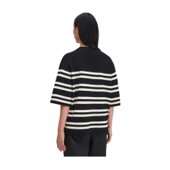 Clearance Filippa K ilano Knit T-hirt - 0323 Black/White