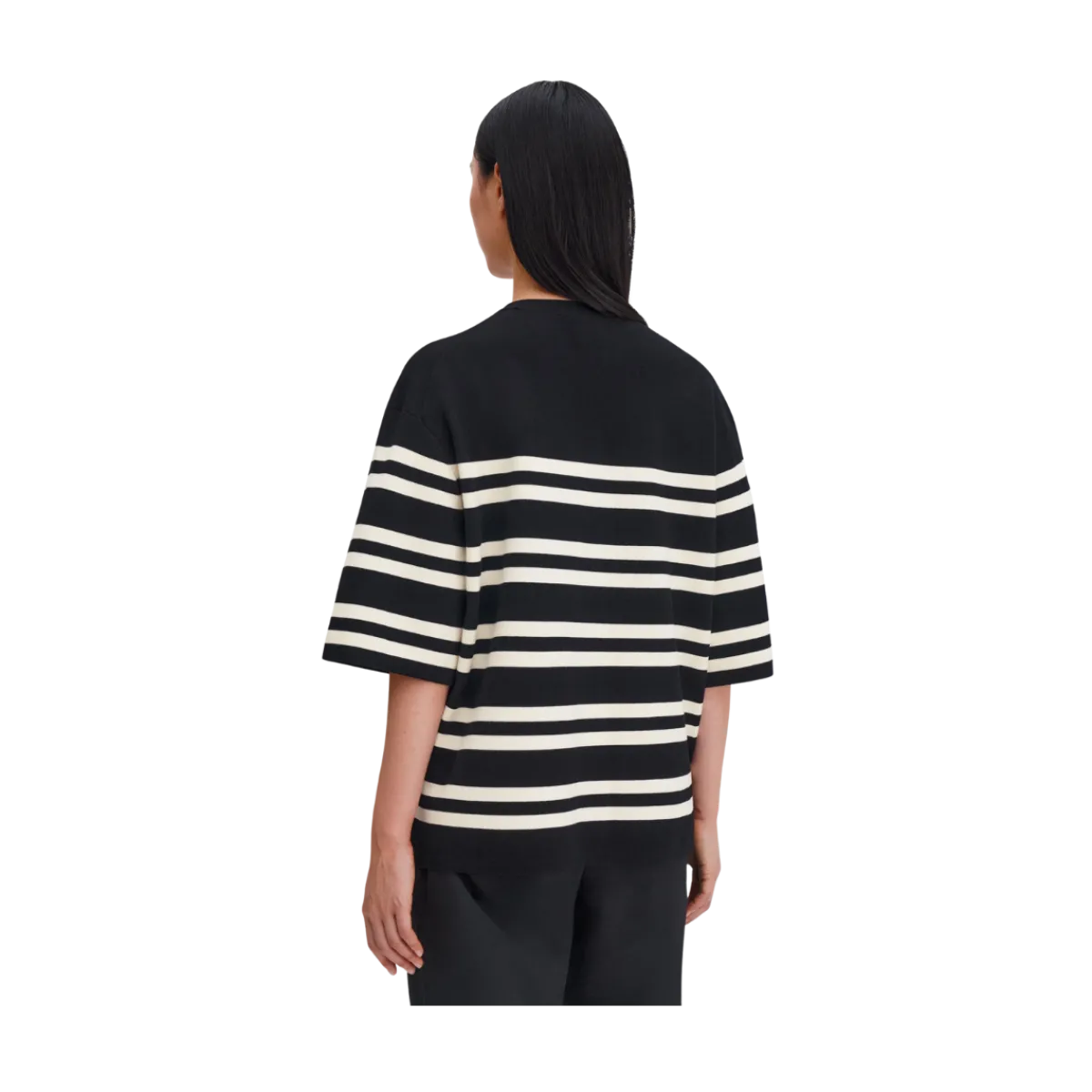 Clearance Filippa K ilano Knit T-hirt - 0323 Black/White
