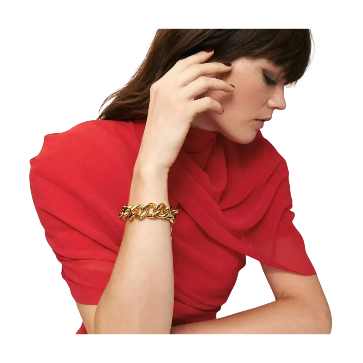 Clearance Vanessa Baroni Mini Flat Chain Bracelet - GOL Gold