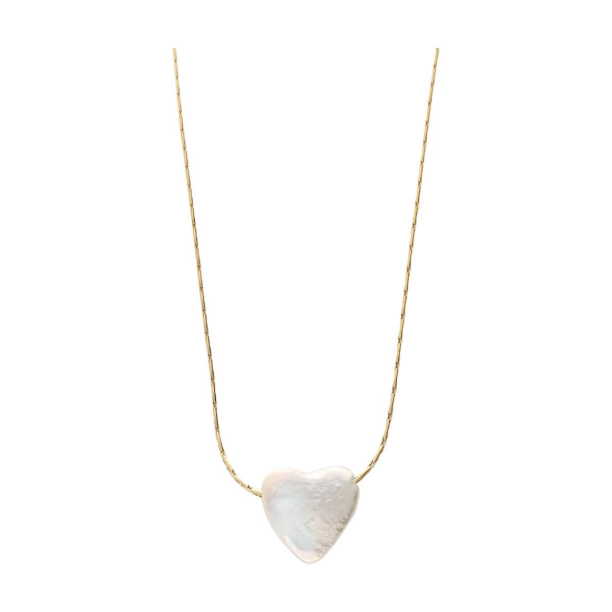 Online My Jewellery Minimalist Necklace with Heart Pearl - Gold