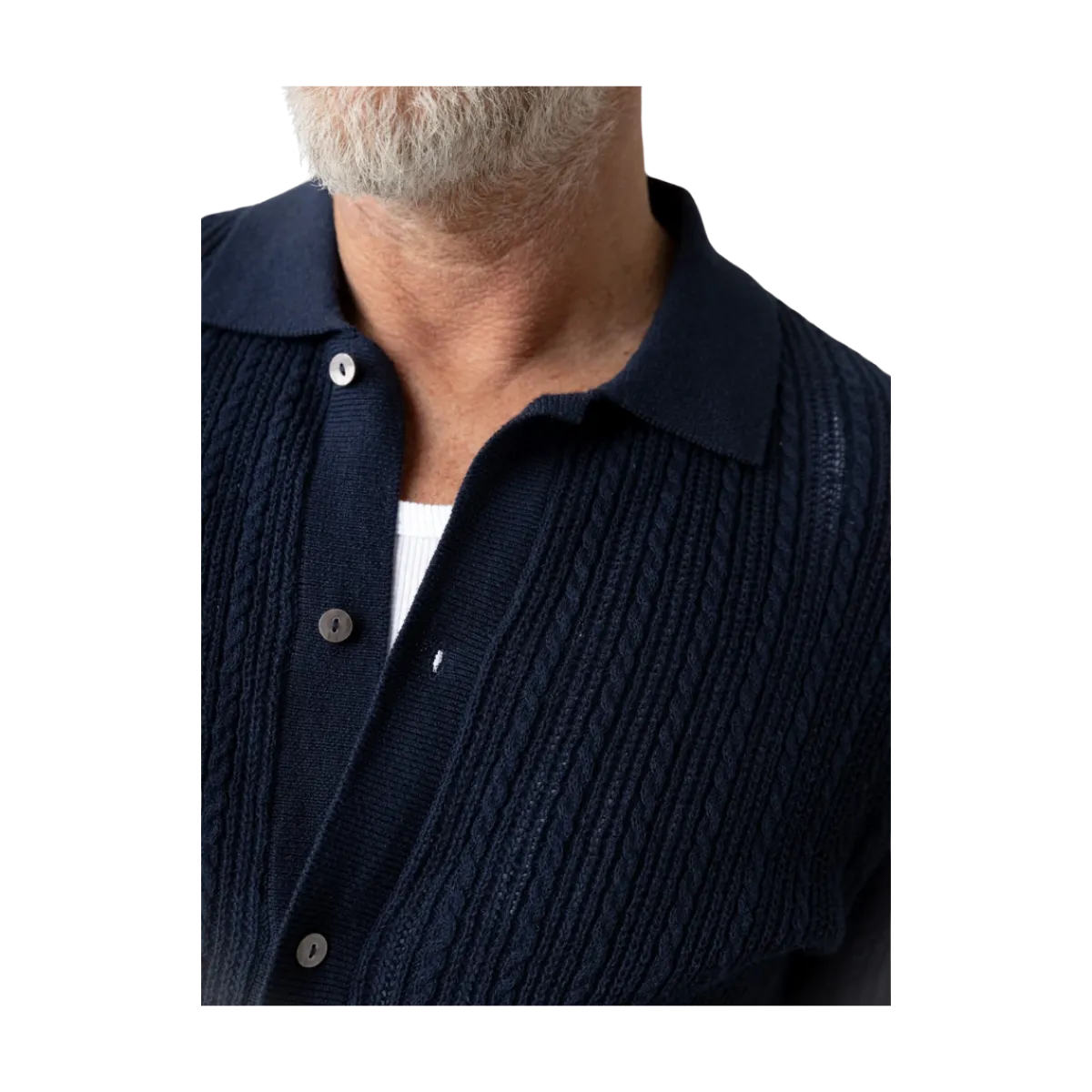 Best MM Gallery GDario Button Poo Knit - Etate Bue