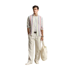 Hot Gant Multistripe Linen Shirt - 105 Multicolor