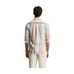 Hot Gant Multistripe Linen Shirt - 105 Multicolor