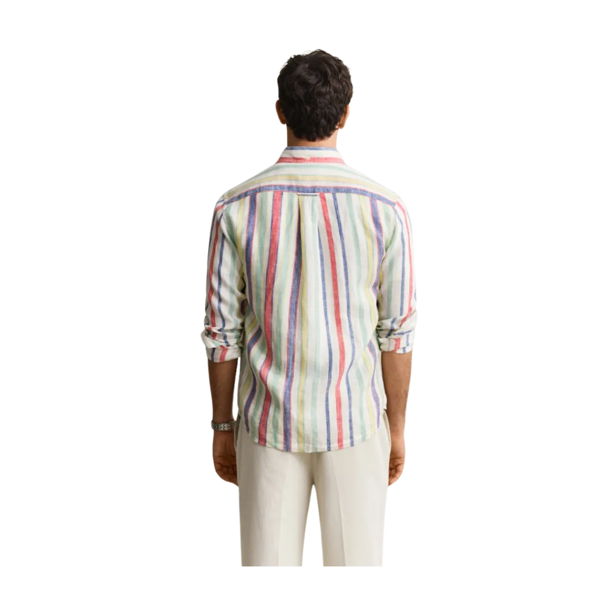 Hot Gant Multistripe Linen Shirt - 105 Multicolor